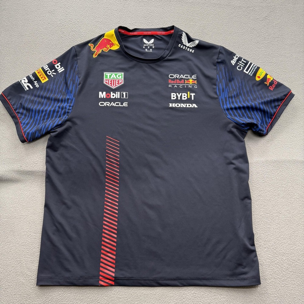 Oracle Red Bull Racing Shirt Mens 4XL Blue Formula 1 Castore Sponsor Team